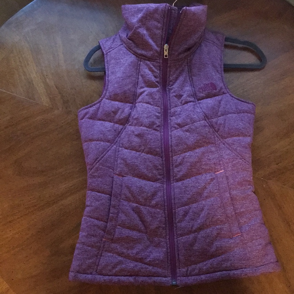 Purple/maroon North Face women’s vest